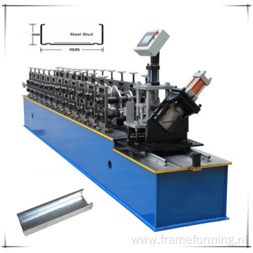 Aluminum metal stud roll forming machine